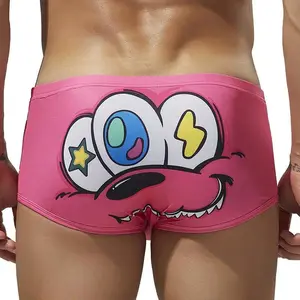 Menswear Men's Cartoon Anime Printed 4-Legged Flat-Corner Trendy Short Underwear for YouthSummerVibes