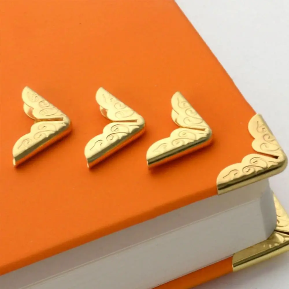 50 Vintage Iron Book Corner Protectors Book Corner Guards in Gold/Silver/Copper, Suitable for Scrapbooks, Photo Albums, and Journals, Book Accessories