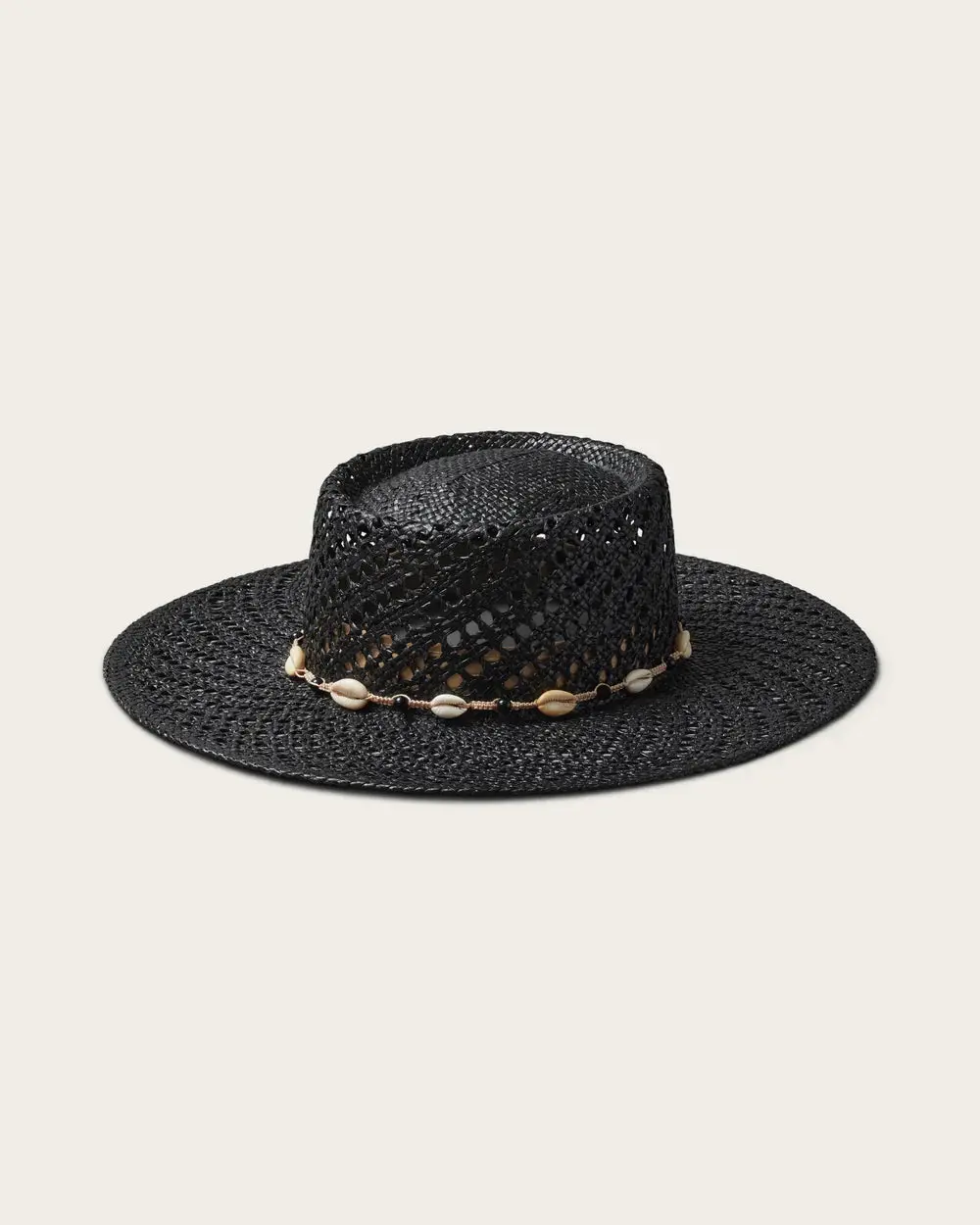 Hemlock Hats Waverly Boater Straw Hat | Onyx