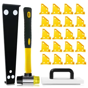 Laminate Flooring Tools,  Vinyl Flooring Tools, LVP Installation Kit, Tapping Block with Handle, 2 in 1 Spacers, Heavy Duty Pull Bar, Reinforced Double-Faced Mallet.