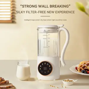 47.3oz Soy Milk Maker Household Small Low Frequency Residue Free Baby Food Processor Filter Free Automatic Heating Multifunctional Blender