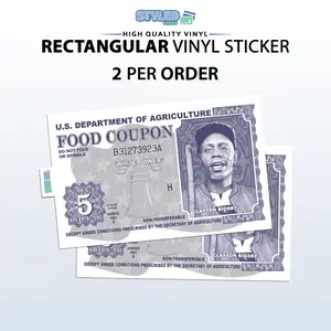 funny Clayton Bigsby food coupon rectangular  vinyl sticker