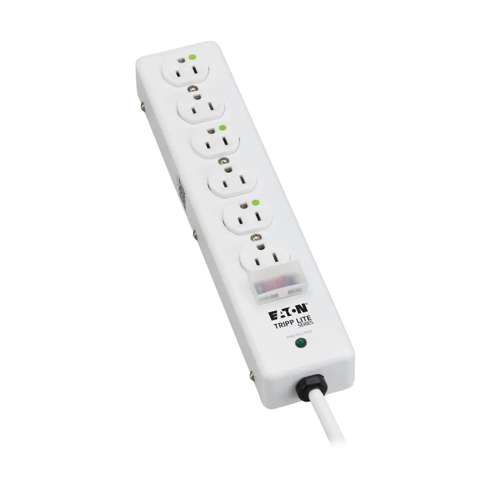Eaton Hospital-Grade Surge Protector with 6 Hospital-Grade Outlets, 6 ft. (1.83 m) Cord, 1050 Joules, UL 1363, Not for Patient-Care Rooms
