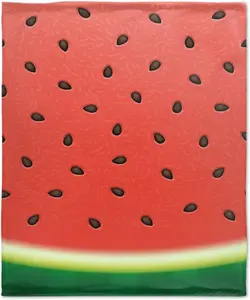 Watermelon Blanket Gifts - ​Soft Comfortable Flannel Fleece Food Blanket, Lightweight Microfiber Cozy Plush Blanket for Couch Sofa