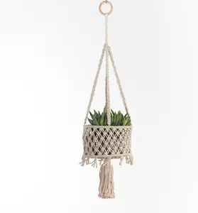 NEW Macrame Hanging Planter Utility Basket - Cotton