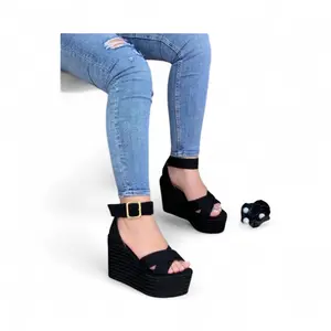 Crossed Jute Sandal 12CM Black Elegant Open Toe Summer Evening Event Shoes for Women Comfortable Stylish Natural Materials