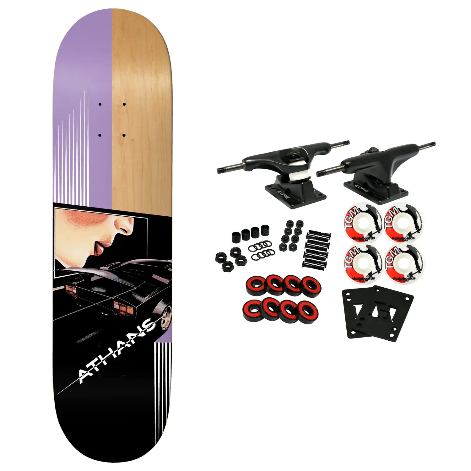 Deathwish Skateboard Complete Chris Athans Redline 8.25" x 31.5"