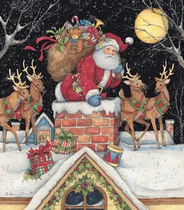 Santa in Chimney Diamond Painting Kit
