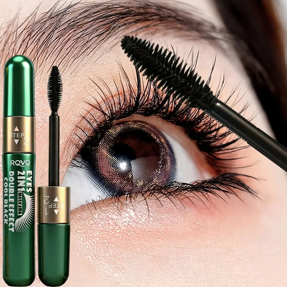 2-in-1 mascara, waterproof, smudge-proof, non-greasy, long-lasting, curling mascara, Lengthening Mascara