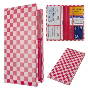 Quick Access Car Registration and Insurance Holder - Magnetic Leather Vehicle Glove Box Organizer, Secure Automobile License and Document Folder for Car Essentials