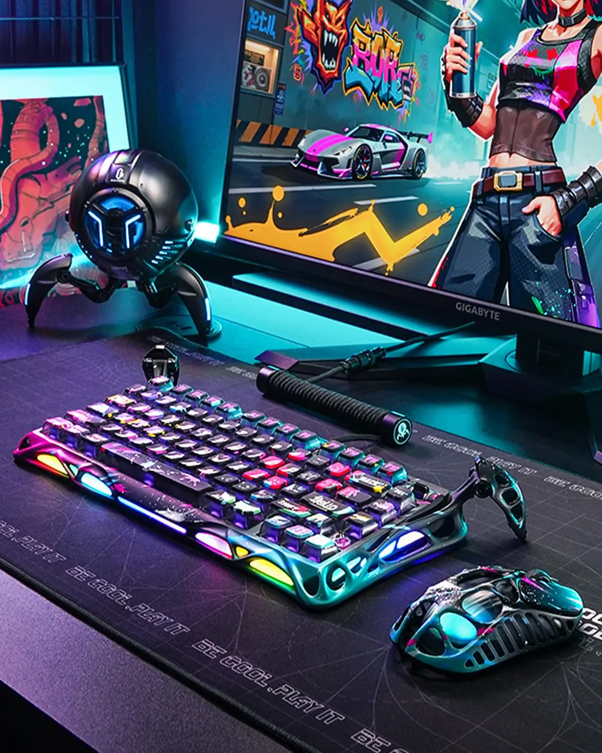 GravaStar Mercury V75 Pro Neon Graffiti 75% Hall Effect Magnetic