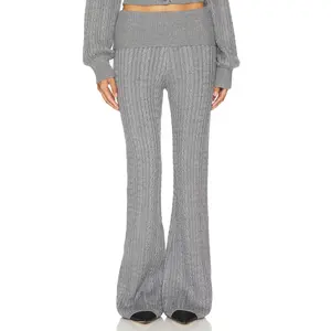 Lovers and Friends x Emily Gemma Bessie Knit Pant in Grey