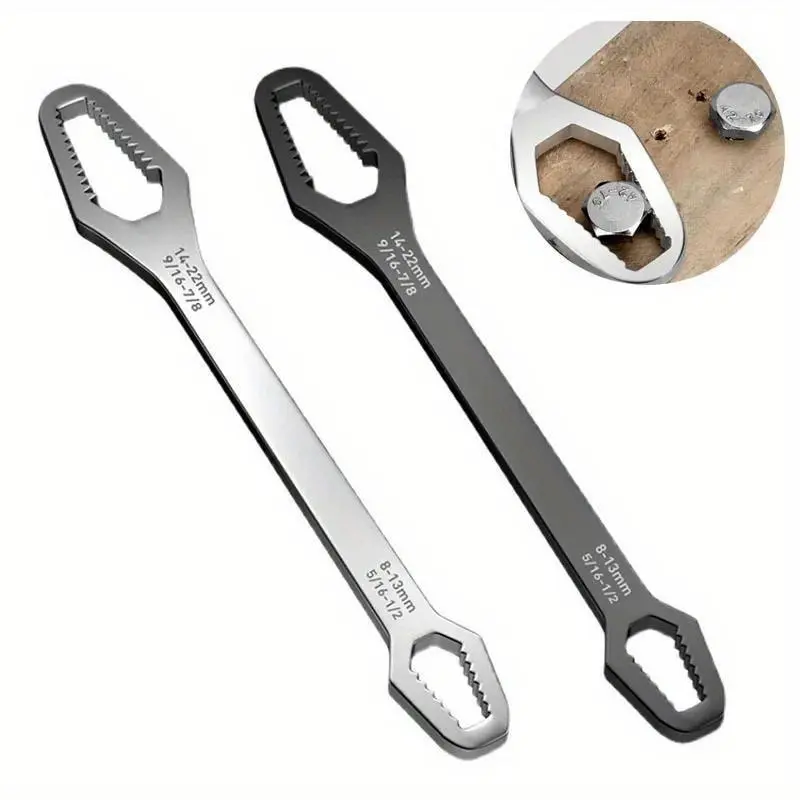 Universal Torx Wrench 3 17mm 8 22mm 5mm Thickness Self Tightening Adjustable Wrench Board Double Head Torx Spanner Hand Tools Self Locking Wrench Double Ended Wrench