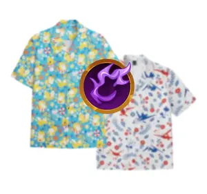 Collection 2026 Hot Hawaiian PKM Summer Bold with the duck & latios PKM Hawaiian Shirt Tropical Anime Aloha Shirt - High Definition Print (Blurred Preview for Protection)