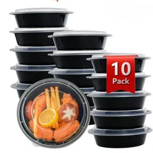 10 Pack 24 oz Stackable BPA-Free Kitchen Meal Prep Containers with Lids, Reusable Food Storage & Takeout Utensils Companion Containers, Microwave Dishwasher Freezer Safe - Mother's, father's and Birthday Gift