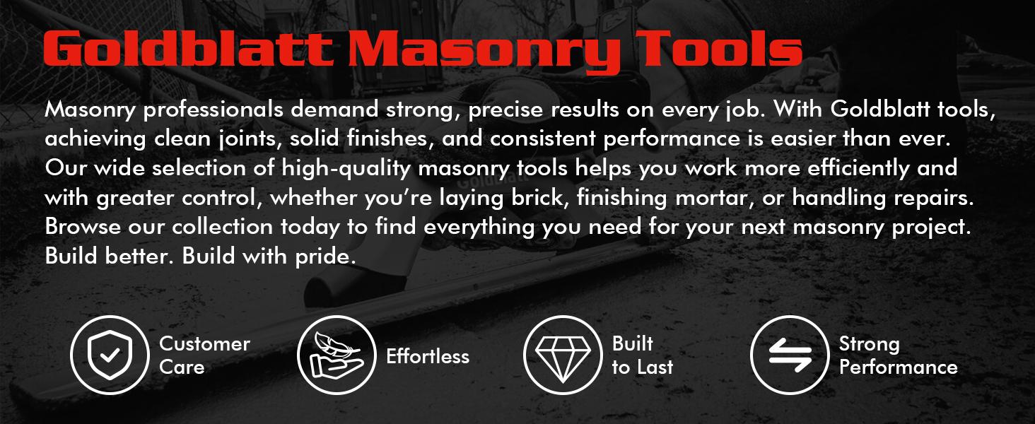 #backtoschool Goldblatt 6 Inch 2 Piece Welded Masonry Trowel Set, 1 Pointing and 1 Gauging Trowel, 6x2-3/4 Inches, Premium Carbon Steel Blade, Ergonomic Handle for Brick, Mortar, Cement, and Masonry Work #backtoschool Goldblatt 6 Inch 2 Piece Welded Masonry Trowel Set, 1 Pointing and 1 Gauging Trowel, 6x2-3/4 Inches, Premium Carbon Steel Blade, Ergonomic Handle for Brick, Mortar, Cement, and Masonry Work