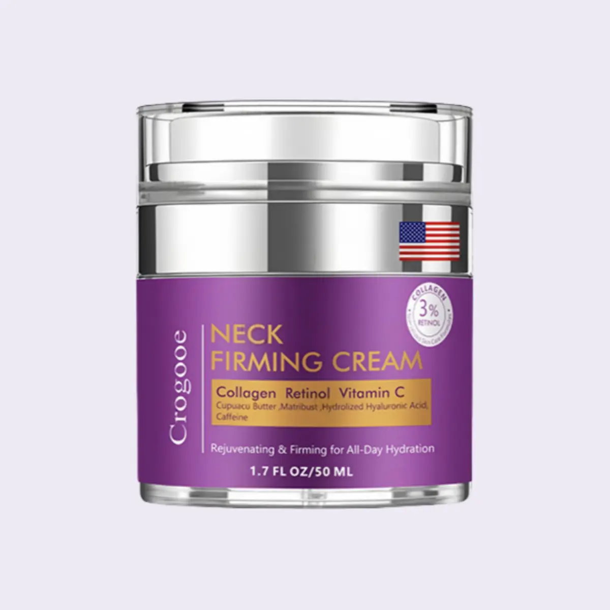 Neck Firming Cream for Women - Hydrating Retinol Moisturizer with Collagen, Hyaluronic Acid for Neck, Face, Décolleté - 1.7 fl oz Beauty & Personal Care Product