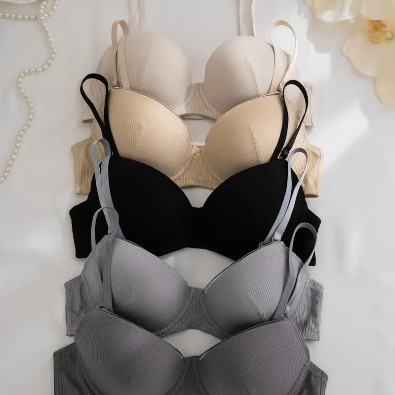 Women's Solid Adjustable Strap Underwire Everyday Bra, Adjustable Bras with Underwire, Soft Comfy Breathable Fit Medium Fabric Bra, Ladies Lingerie Underwear for All Seasons, Womenswear
