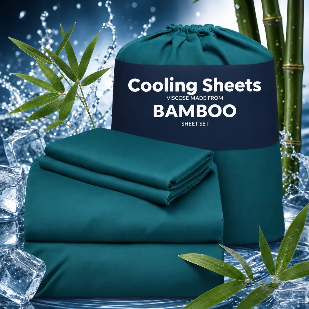 Bamboo Bedsheet Sets - 4/6-Piece Extra Deep Pocket Sheets with Pillowcases, Ultra-Soft, Wrinkle-Free, Breathable Cooling Hotel Luxury Bedding for Adults & Kids, Bamboo Sheets, Bedding Sets, Cooling Effect