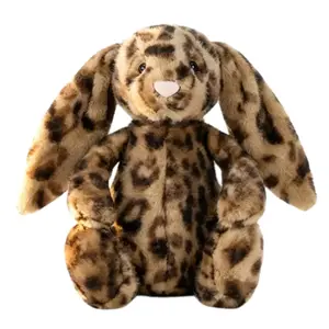 2026 Limited Edition Leopard Pattern Rabbit Toy, soft and comfortable, it's an excellent gift for girls.Pink Leopard Rabbit12.2in， Cute girly gifts, stuffed animals