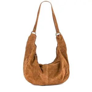 Free People Roma Suede Tote in Rust