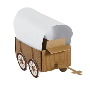 3D Western Covered Wagon Craft Kit - Makes 12