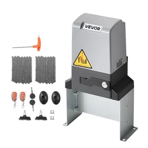 VEVOR Automatic Gate Opener, 900W Electric Sliding Gate Opener for Doors up to 65.6ft 4409lbs, Chain Drive Rolling Door Motor with Infrared Sensor 2 Remote Controls, Driveway Gates Opening System