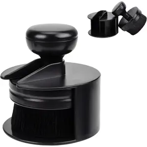 Tire Shine Applicator Brush, Tire Shine Brushes, Tire Dressing Brush Applicator with Seal Cover, Tire Brush for Car Detailing, Tire Gel Applicator, High Density Detail Factory Tire Brush (Black)