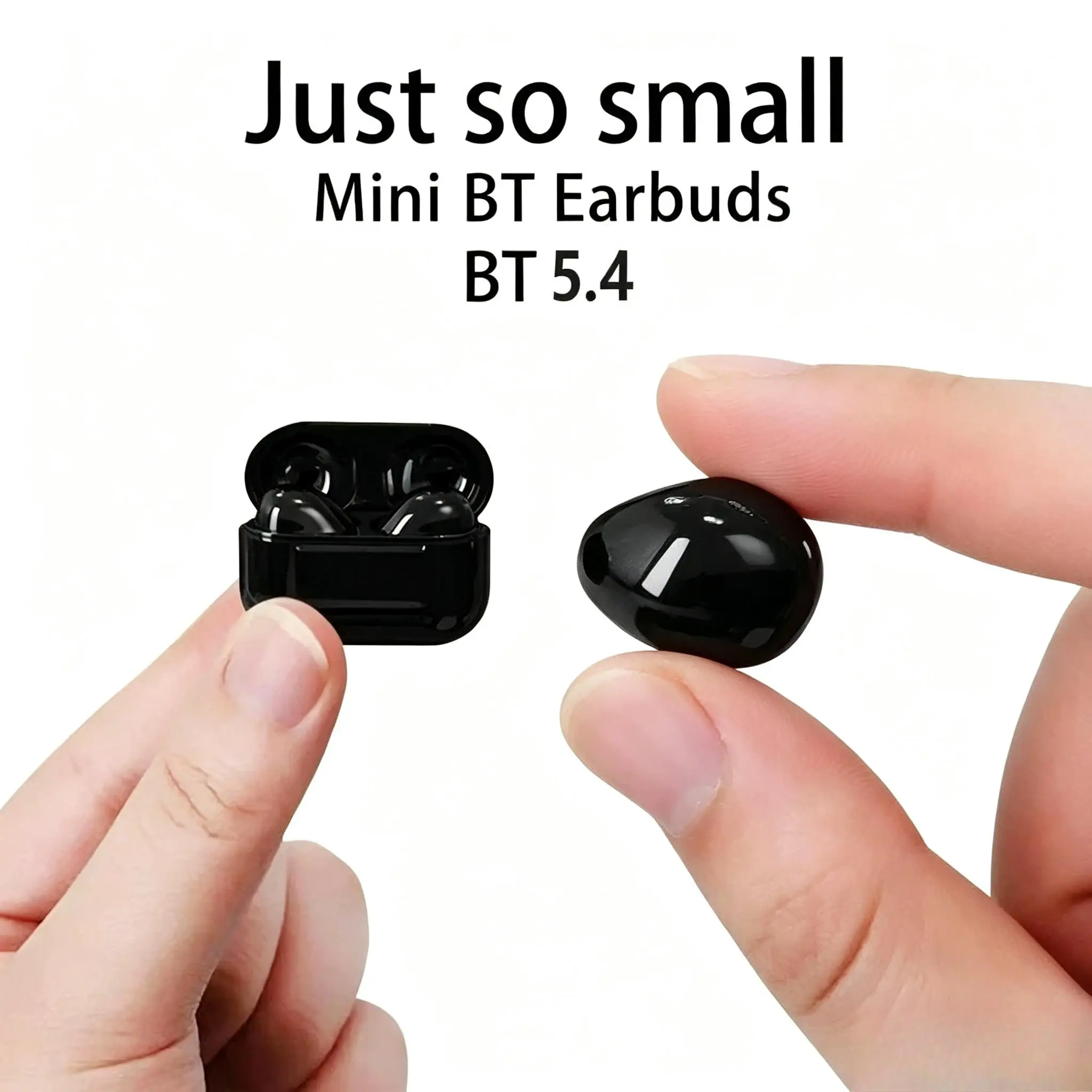 Mini Invisible V5.2 TWS Wireless Headset, Bluetooth Earphones with Noise Reduction, Mic, Stereo Audio, Waterproof, Magnetic Charging Cable, Sports-Friendly Festive & Party Gift Earbuds