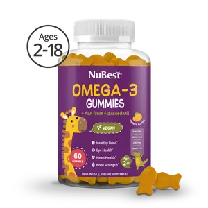 Omega-3 Vegan Gummies for Kids & Teens (60 Counts), Yummy Vitamin