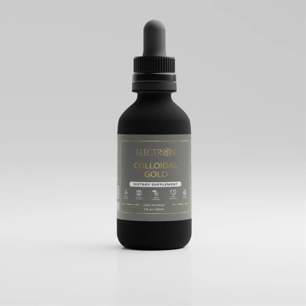 Polyatomic Colloidal Gold Supplement – Real Elemental Gold for Brain, Mood & Hormonal Support (Unflavored, Ruby Red)