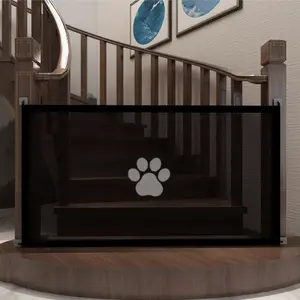 Expandable & Foldable Enclosed Pet Safety Gate, Pet Divider Fence, Adjustable Portable Design, Easy to Install Indoor & Outdoor, Suitable for Doorways & Stairways, with Walk-Through Door Design, 2 Sizes Available