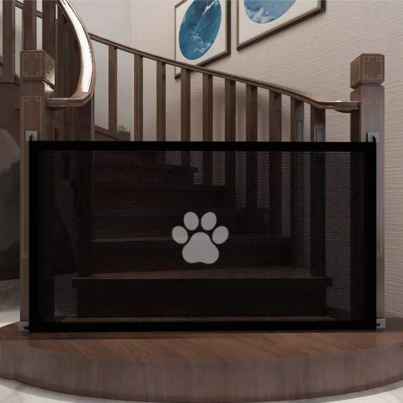 Expandable & Foldable Enclosed Pet Safety Gate, Pet Divider Fence, Adjustable Portable Design, Easy to Install Indoor, Outdoor & Home, Suitable for Doorways & Stairways, with Walk-Through Door Design, 2 Sizes Available