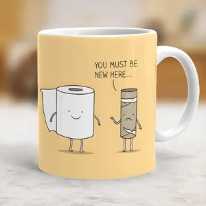 Paper Work Mug, Coffee Mug, Funny Mug, Gift For Bestie, Coworker, Office Life, Funny Sarcastic Stick Figure Coffee Cup, Humorous Gift for Men & Women, Funny Coworker Novelty Meme Mug