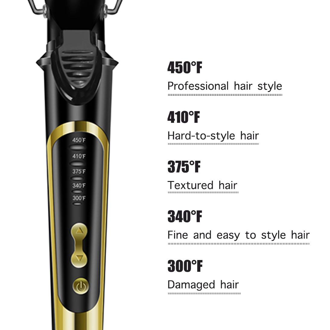 Lanvier 1.25 Inch Curling Iron, Extra Long Barrel 1 1/4 Inch Curling Iron for Medium & Long Hair up to 450°F Worldwide Dual Voltage Hair Curler for Traveling, Hair Waving Style Tool – Black Lanvier 1.25 Inch Curling Iron, Extra Long Barrel 1 1/4 Inch Curling Iron for Medium & Long Hair up to 450°F Worldwide Dual Voltage Hair Curler for Traveling, Hair Waving Style Tool – Black