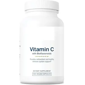 Vitamin C with Bioflavonoids - Vegan Supplement for Immune Support* - 1000mg Vitamin C and 500mg Citrus Bioflavonoid - Gluten, Dairy and Soy Free - Non-GMO - 100 Capsules