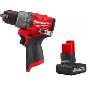 Milwaukee M12 FUEL 12-Volt Lithium-Ion Brushless Cordless 1/2 in. Hammer Drill with High Output 5Ah Battery