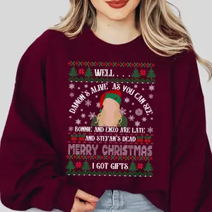 Caroline Ugly Christmas Sweater T Shirt, The Vampire Diaries Christmas, TVD Ugly Christmas Sweatshirt, Caroline Forbes, TVD Christmas, Ugly Hoodie