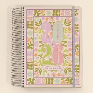 Durable 2026 Theme Fitness Planner with Thick Pages, Fresh and Healing Design, Perfect for Spring Vibes, Planner Notebook