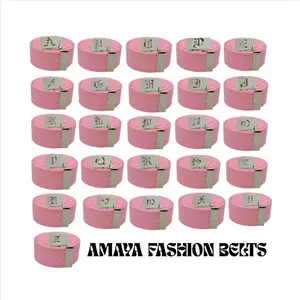 Pink Old English Buckle with belt/ Canvas belts/ Adjustable belts/ Men and Women belts