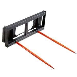 VEVOR 49 Hay Spear, Bale Spears 1600lbs Loading Capacity, Three - Point Hitch Tractor Attachment with 2pcs 17.5 Stabilizer Spears, Quick Attach Spike ForksVEVOR Super Brand Day