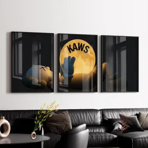 Hypebeast Kaws Poster Unframed Set of 3 Printable Minimalist Hypebeast Kaws Figure Poster Unframed , Kaws Wall Art, Hypebeast Room Decor, 10