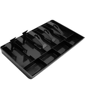 Register Drawer Insert Tray Organizer with 5 Bill/4  Compartments for  Storage, Black