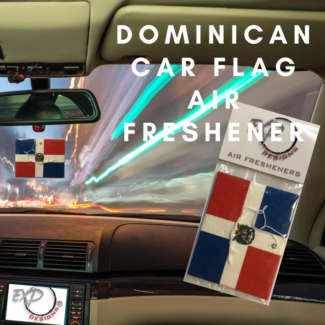 Dominican Flag Freshener, a delightful fusion of patriotism and refreshing scents to enhance your driving experience car interior Personalized Expression Custom Design