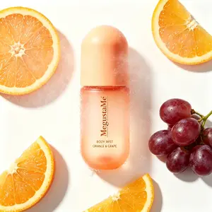MegustaMe Summer Lifeline Orange & Grape Refreshing Body Spray 50ml Sweet-and-Tart Fruit Fragrance Intense Fruity Aroma Long-Lasting Convenient for Carrying Anywhere