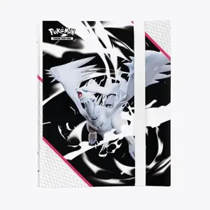 White Flare Binder with Clean Look, High Page Capacity Trading Card Album Including Card Sleeves