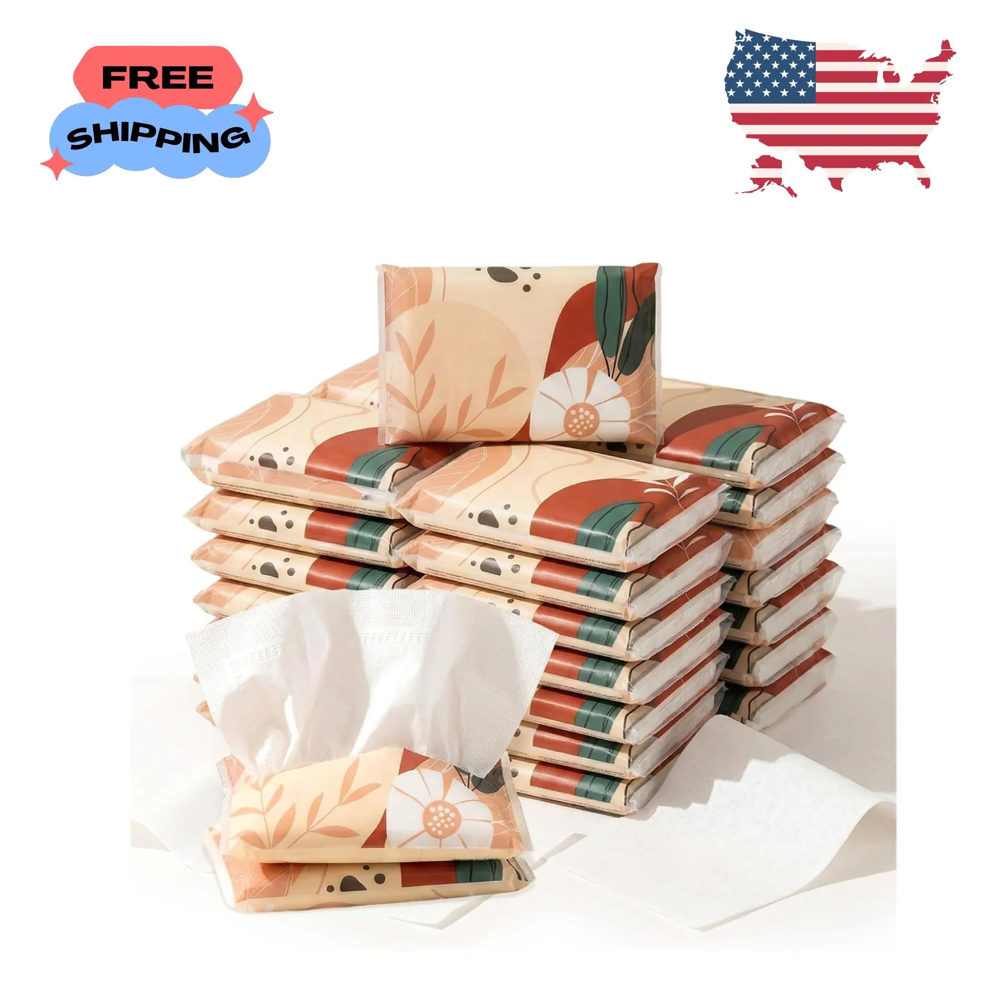 22 Packs Travel Tissue Packs, Pocket Tissues