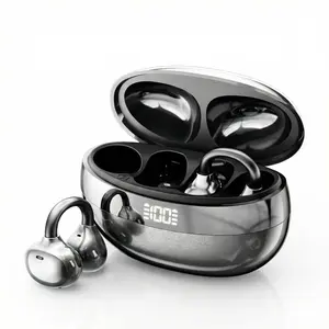 MZYJBL 2026 Open-Ear Clip Earbuds Bluetooth 6.0 Titanium Frame LED Display 50H Stereo Sound All-Day Comfort Sports Gaming Audio Headphone with Durable Alloy Frame & Adjustable Silicone Clip earbuds open ear accessory black friday offer