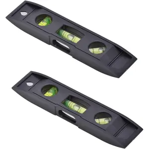 6 Inch Torpedo Level,  Box Level with 45?/90?/180?Bubbles, Shock Resistant Tool for Measuring-2 Pack