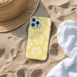 Yellow Hibiscus Phone Case, Cute, Pastel, Tropical, Summer, Floral iPhone 16 15 14 13 12 11